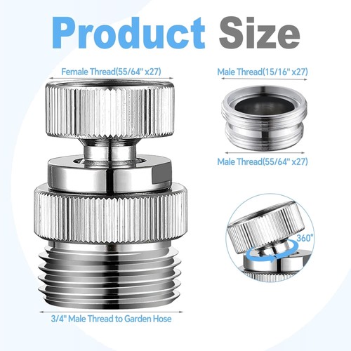 Brass faucet hose adapter - faucet,